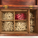 Luxuriously Large Lot of Antique Bone Letters in Original Box