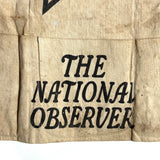 SOLD The National Observer, Excellent and Resonant 1970s Newspaper Seller's Apron