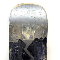 Battered Vintage Sandpaper Surface Wooden Skate Deck with Druggie Cartoons
