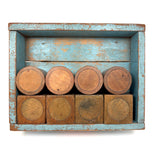 Scarce, Excellent Set of British Teachem Toys Rattle Bricks in Original Crate