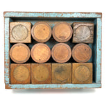 Scarce, Excellent Set of British Teachem Toys Rattle Bricks in Original Crate