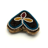 Early Heart Shaped (c. Mid 19th Century) Beaded Iroquois Pin Cushion