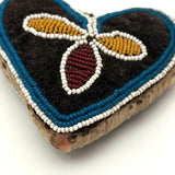 Early Heart Shaped (c. Mid 19th Century) Beaded Iroquois Pin Cushion