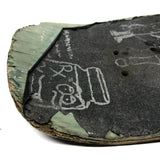 Battered Vintage Sandpaper Surface Wooden Skate Deck with Druggie Cartoons