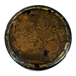Boxers and Beggars, Aptly Battered c. Late 18th C. Papier Mache Snuff Box