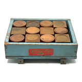 Scarce, Excellent Set of British Teachem Toys Rattle Bricks in Original Crate