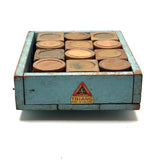 Scarce, Excellent Set of British Teachem Toys Rattle Bricks in Original Crate