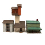 Set of Four Scrappy Scratch Made Houses
