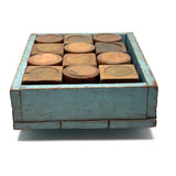 Scarce, Excellent Set of British Teachem Toys Rattle Bricks in Original Crate