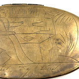 At a Distance, Near at Hand, Double-sided 18th Century Dutch Engraved Brass Tobacco Box