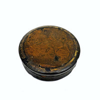 Boxers and Beggars, Aptly Battered c. Late 18th C. Papier Mache Snuff Box