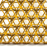 Intricate, Meticulously Constructedd Vintage Painted Wooden Geometric Model
