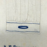 SOLD A.E. Farnsworth's 1880 Linen Sewing and Darning Schoolwork Sampler in Blue
