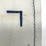 SOLD A.E. Farnsworth's 1880 Linen Sewing and Darning Schoolwork Sampler in Blue