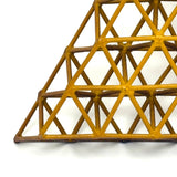 Intricate, Meticulously Constructedd Vintage Painted Wooden Geometric Model