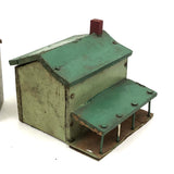 Set of Four Scrappy Scratch Made Houses