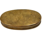 At a Distance, Near at Hand, Double-sided 18th Century Dutch Engraved Brass Tobacco Box