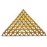 Intricate, Meticulously Constructedd Vintage Painted Wooden Geometric Model
