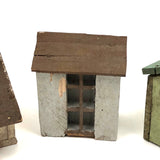 Set of Four Scrappy Scratch Made Houses