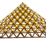Intricate, Meticulously Constructedd Vintage Painted Wooden Geometric Model