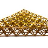 Intricate, Meticulously Constructedd Vintage Painted Wooden Geometric Model