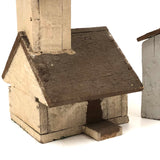 Set of Four Scrappy Scratch Made Houses