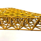 Intricate, Meticulously Constructedd Vintage Painted Wooden Geometric Model