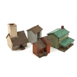 Set of Four Scrappy Scratch Made Houses