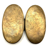 At a Distance, Near at Hand, Double-sided 18th Century Dutch Engraved Brass Tobacco Box