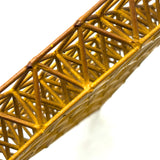 Intricate, Meticulously Constructedd Vintage Painted Wooden Geometric Model