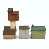 Set of Four Scrappy Scratch Made Houses