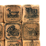 Early US Embossing Co. Alphabet and Animal Blocks