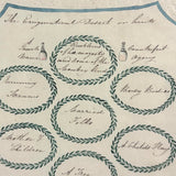 "The Enigmatical Dessert", 19th C. Ink and Watercolor Riddle with Solution on Reverse