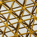 Intricate, Meticulously Constructedd Vintage Painted Wooden Geometric Model