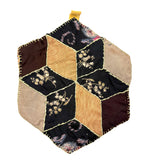 Lovely Antique Hand-sewn Piecework Pocket with Bluebirds