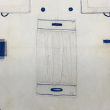 SOLD A.E. Farnsworth's 1880 Linen Sewing and Darning Schoolwork Sampler in Blue