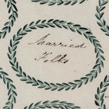 "The Enigmatical Dessert", 19th C. Ink and Watercolor Riddle with Solution on Reverse