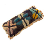 Large Antique Handmade Tufted Wool Pin Cushion with Hand-Tatted Border