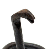 Nice Old Blacksmith Made Hand-forged Iron Folk Art Snake with Incised Details