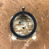 White Squares on Pine Diamond, Beautifully Worn Make Ring Toss Board (with Sealing Rings for Tossing))