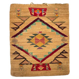 Plateau Native Corn Husk Bag with Dyed Husk and Wool Decoration, c. Early 1900s