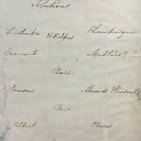 "The Enigmatical Dessert", 19th C. Ink and Watercolor Riddle with Solution on Reverse