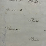 "The Enigmatical Dessert", 19th C. Ink and Watercolor Riddle with Solution on Reverse