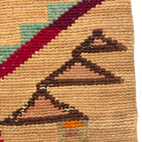 Plateau Native Corn Husk Bag with Dyed Husk and Wool Decoration, c. Early 1900s