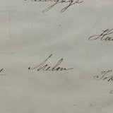 "The Enigmatical Dessert", 19th C. Ink and Watercolor Riddle with Solution on Reverse