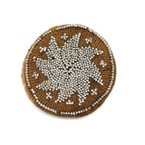 Very Fine Mid 19th Century Crocheted Pin Keep with Micro-bead Star and Interior Pocket