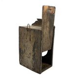 Gorgeously Crusty Antique Primitive Clock Box/Watch Hutch with Slide Side
