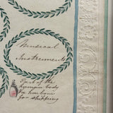 "The Enigmatical Dessert", 19th C. Ink and Watercolor Riddle with Solution on Reverse