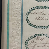 "The Enigmatical Dessert", 19th C. Ink and Watercolor Riddle with Solution on Reverse