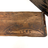 Gorgeously Crusty Antique Primitive Clock Box/Watch Hutch with Slide Side